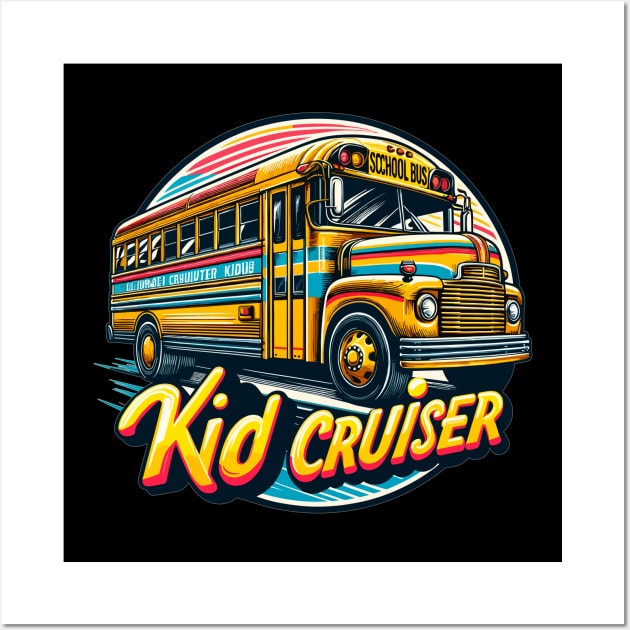 School Bus, Kid Cruiser Wall Art by Vehicles-Art